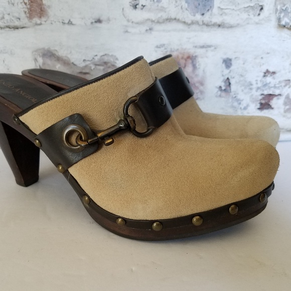 Enzo Angiolini | Shoes | Enzo Angiolini Clogs High Heel Mules Wood ...